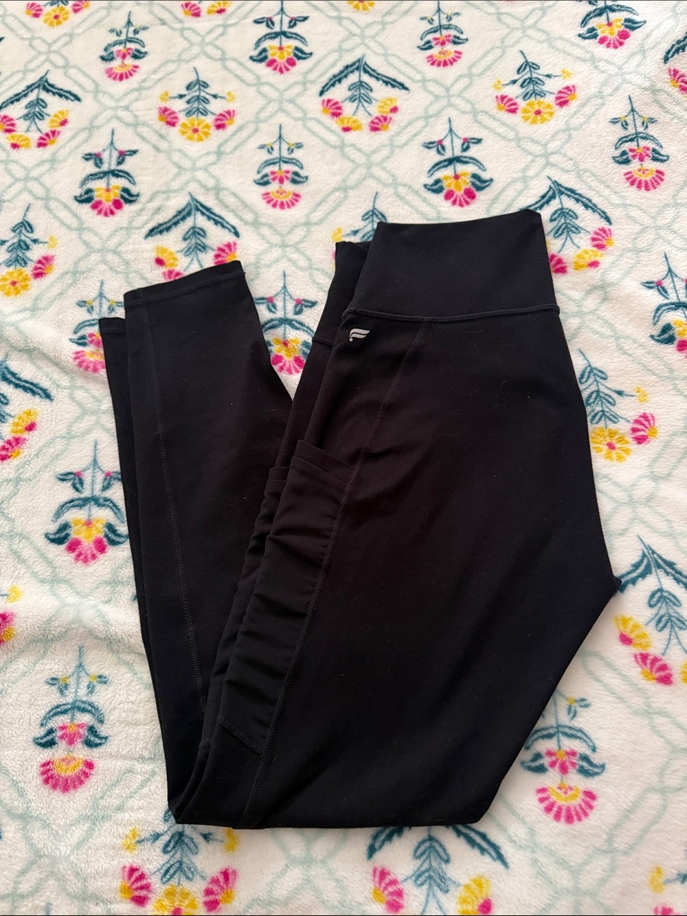 Fabletics Black High-Waist Leggings with Side Pocket
